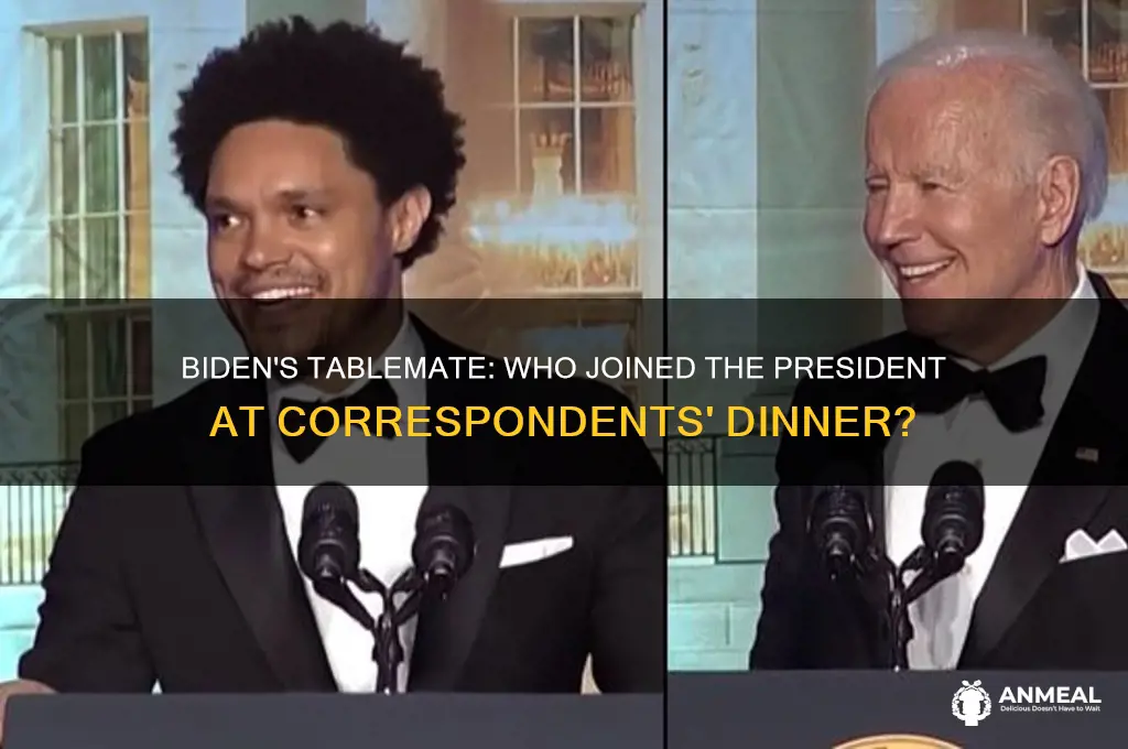 who is sitting next to biden at correspondents dinner