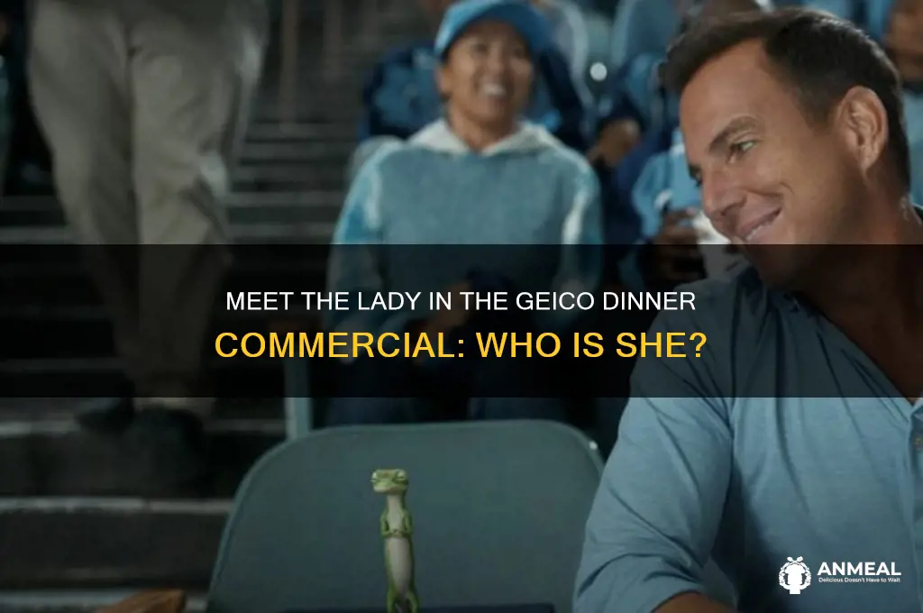 who is the lady in the dinner geico commercial
