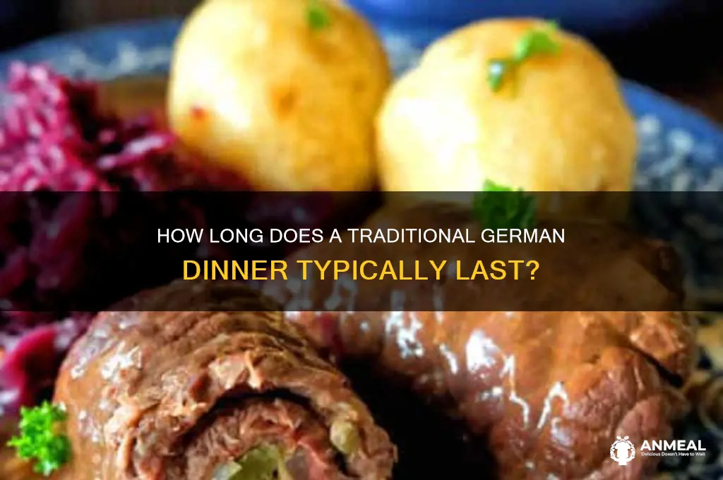 who long is a german dinner lenght