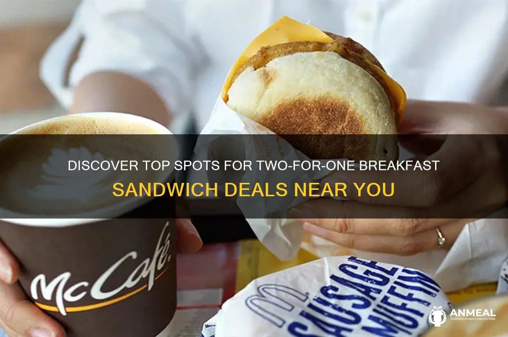 who offers two for one breakfast sandwiches