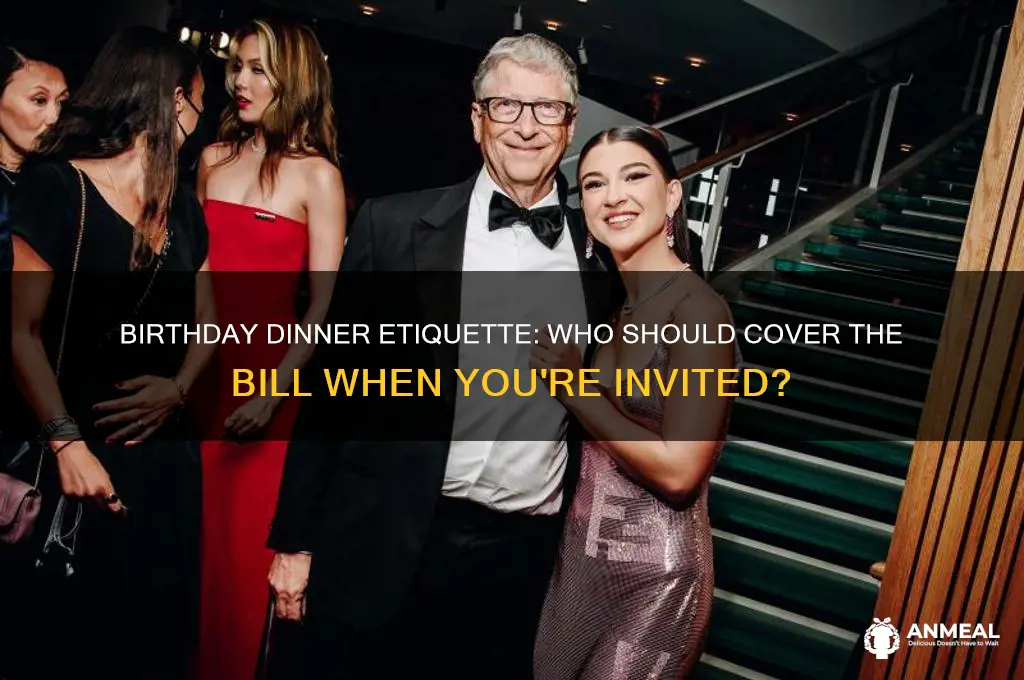who pays if birthday person invites you to dinner