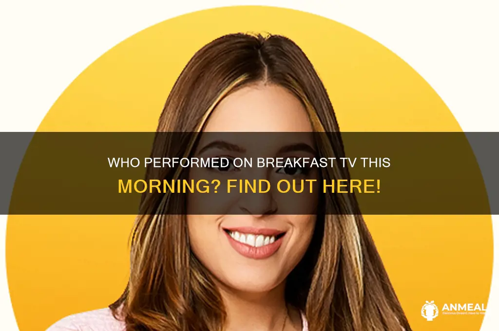 who sang on breakfast tv this morning