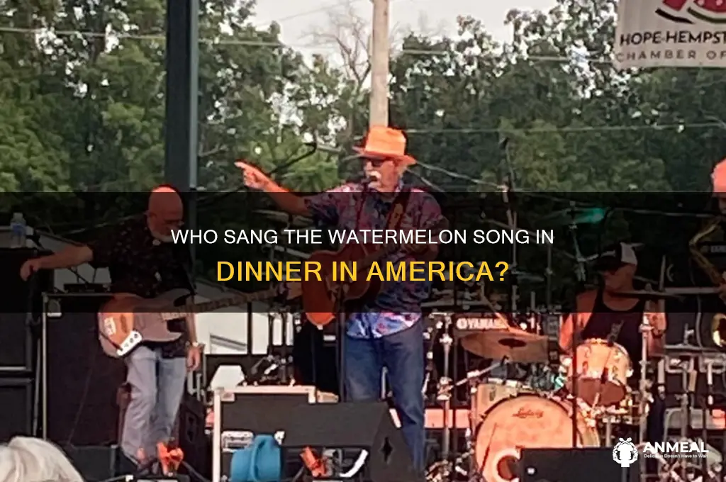 who sang the watermelon song in dinner in america