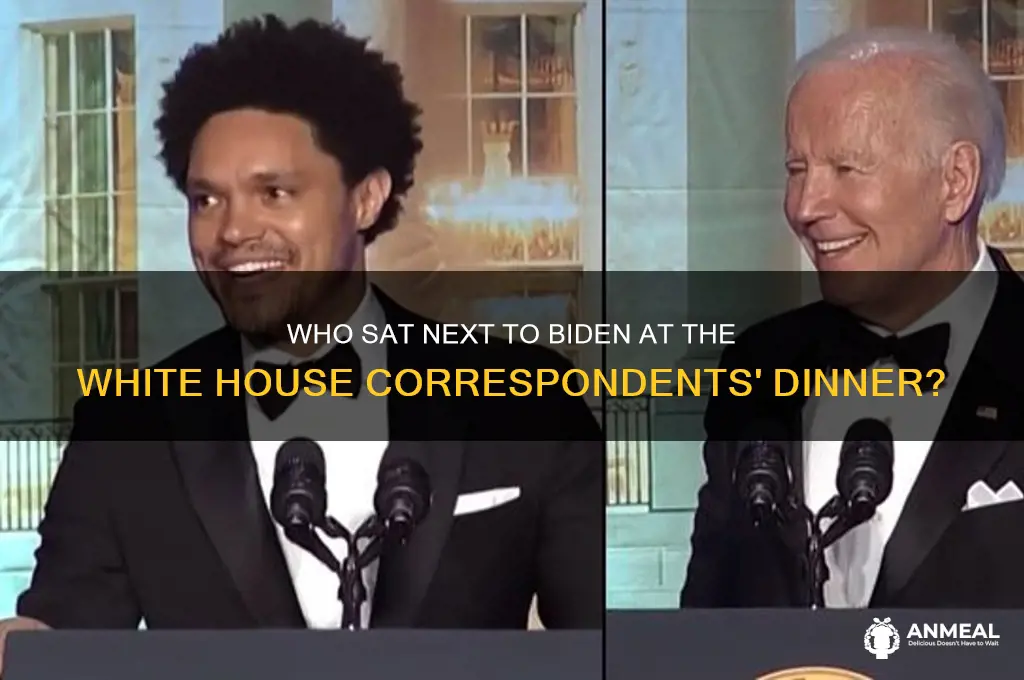 who sat next to biden at white house correspondents dinner