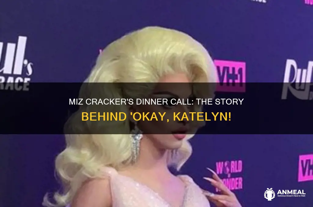 who say okay katelyn time for dinner miz cracker