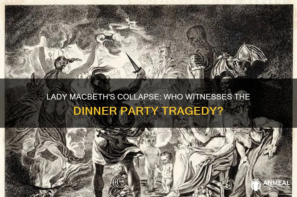 who sees lady macbeth collapse at the dinner party
