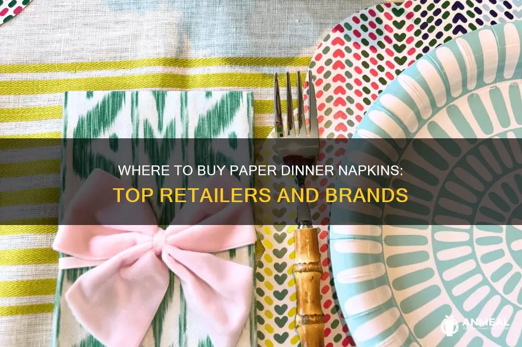 who sells paper dinner size napkins