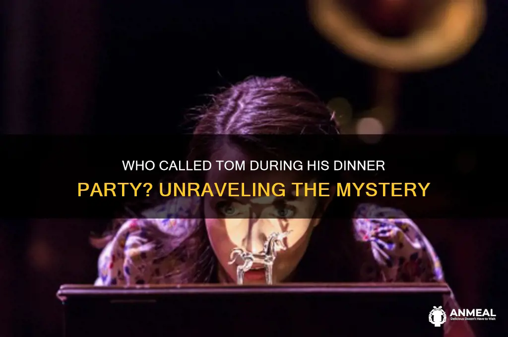 who telephones tom at the dinner at his house
