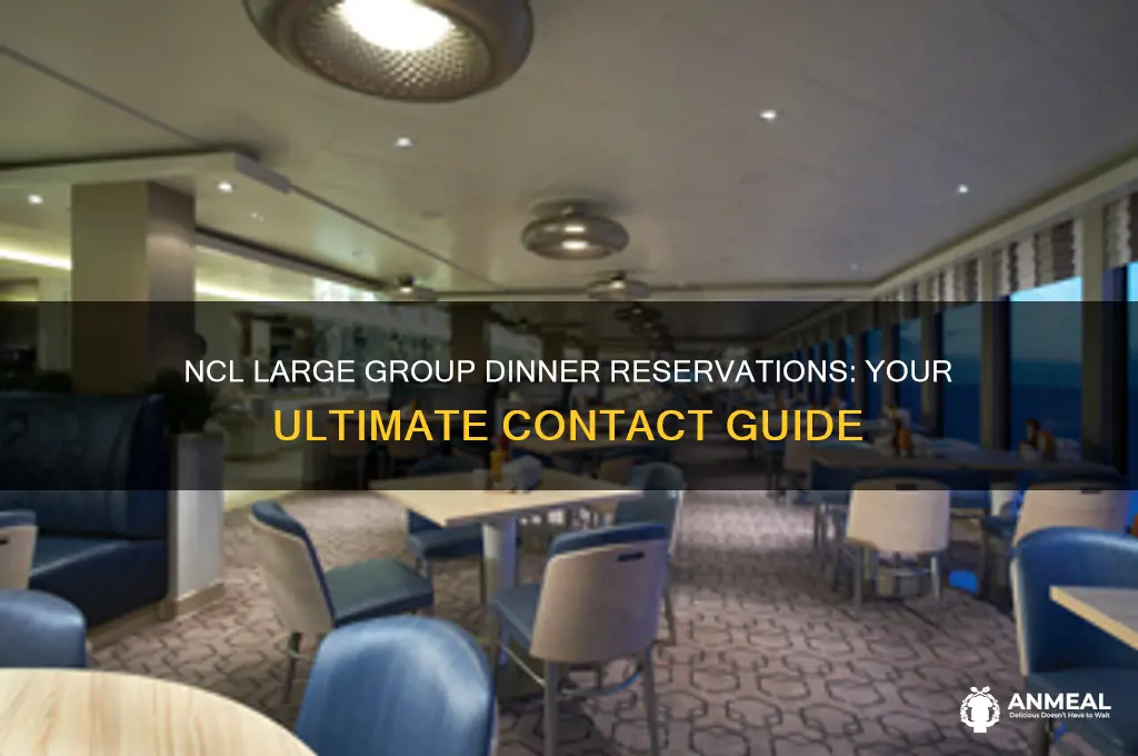 who to contact for ncl large group dinner reservation