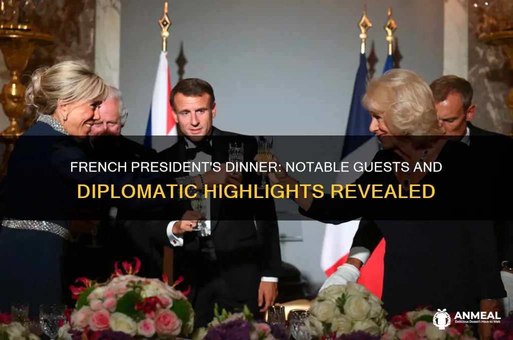 who was at dinner hosted by french president