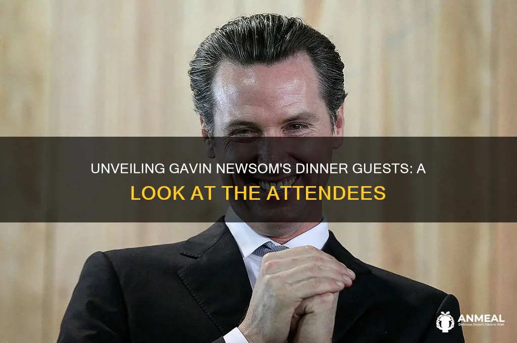 who was at dinner with gavin newsom