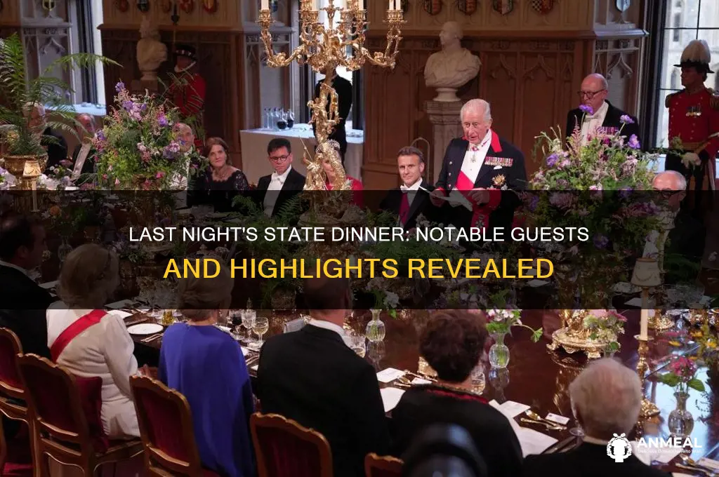 who was at the state dinner last night