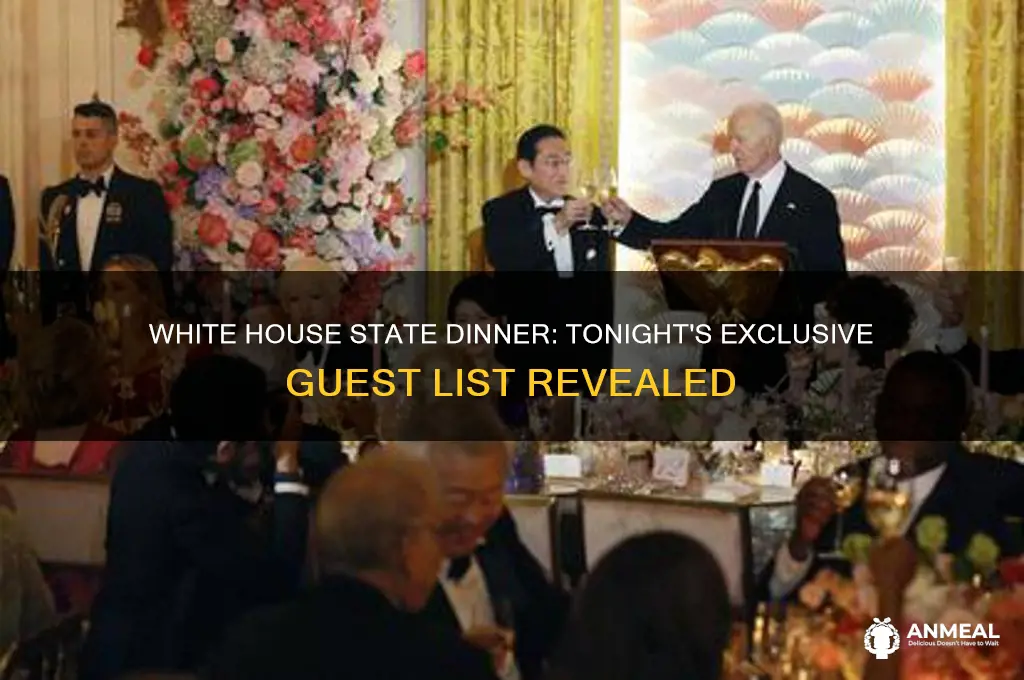 who was invited to state dinner tonight at white house