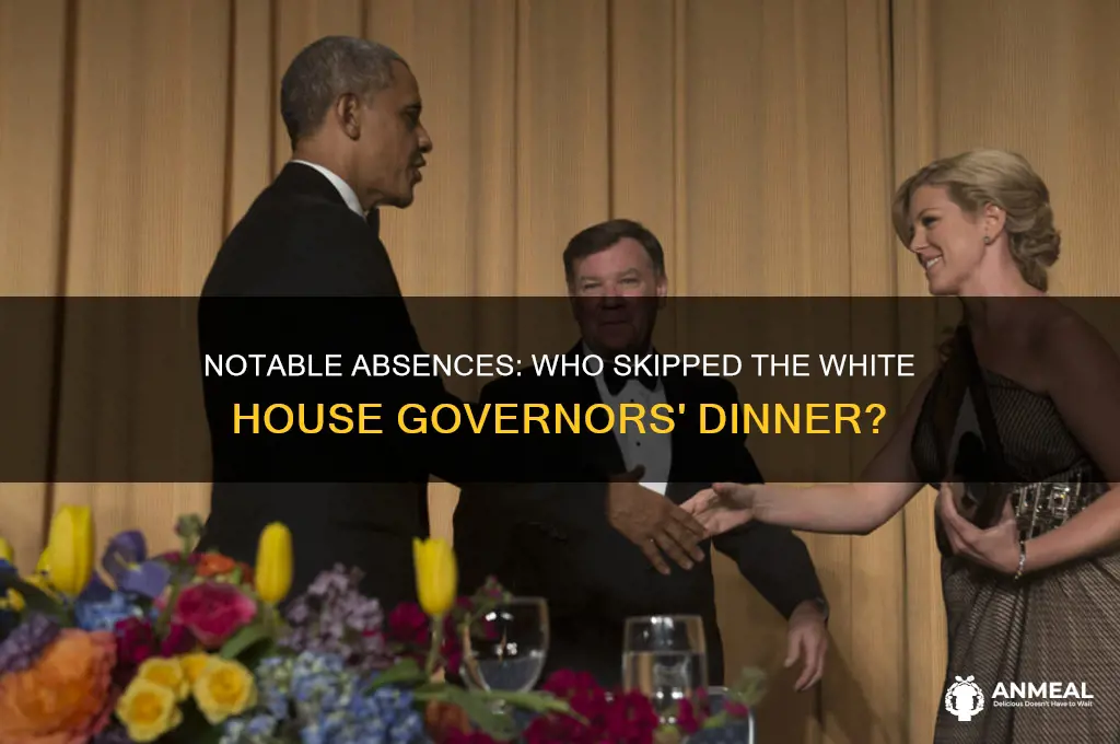 who was missing from white house governor dinner