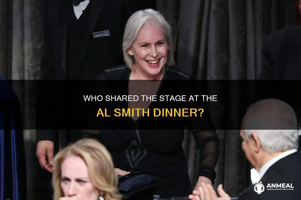 who was on stage at al smith dinner