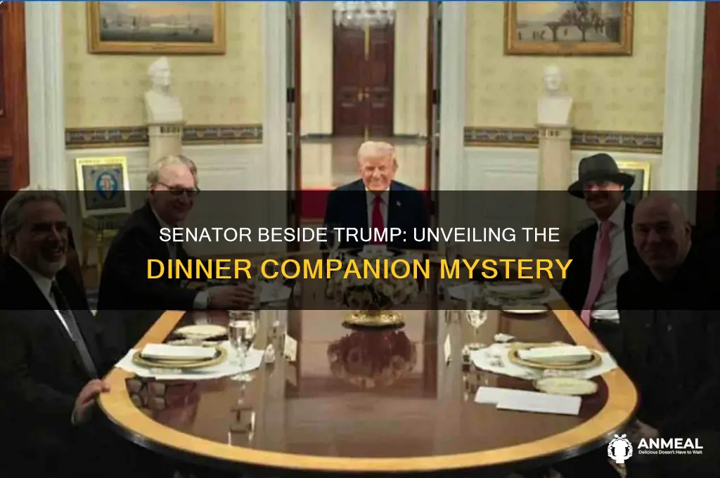 who was senator next to trump at the dinner