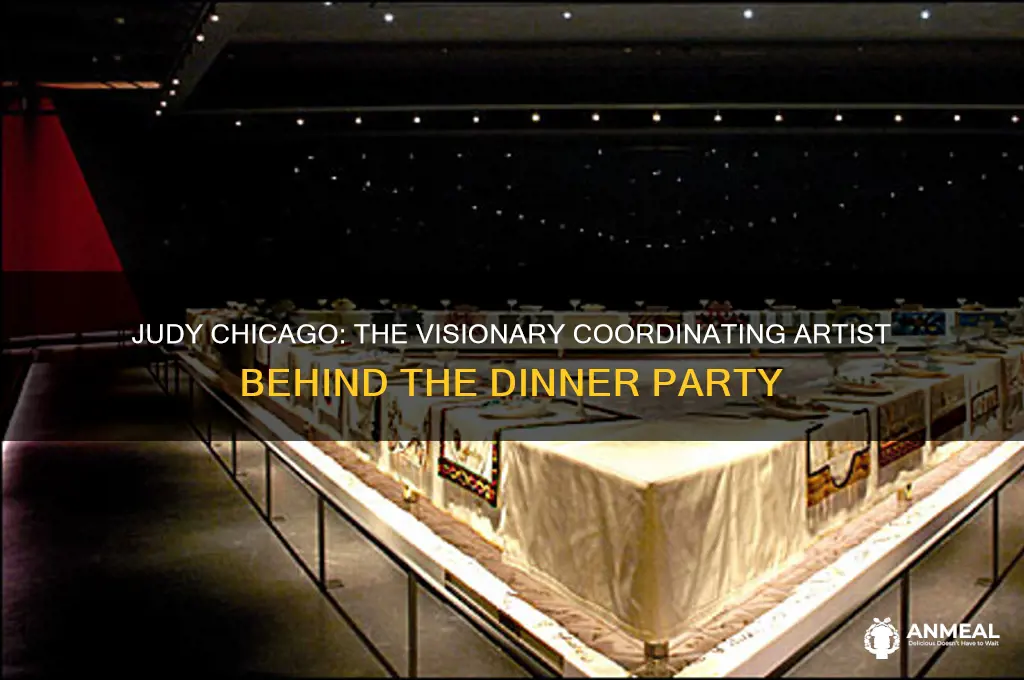 who was the coordnating artist of the dinner party