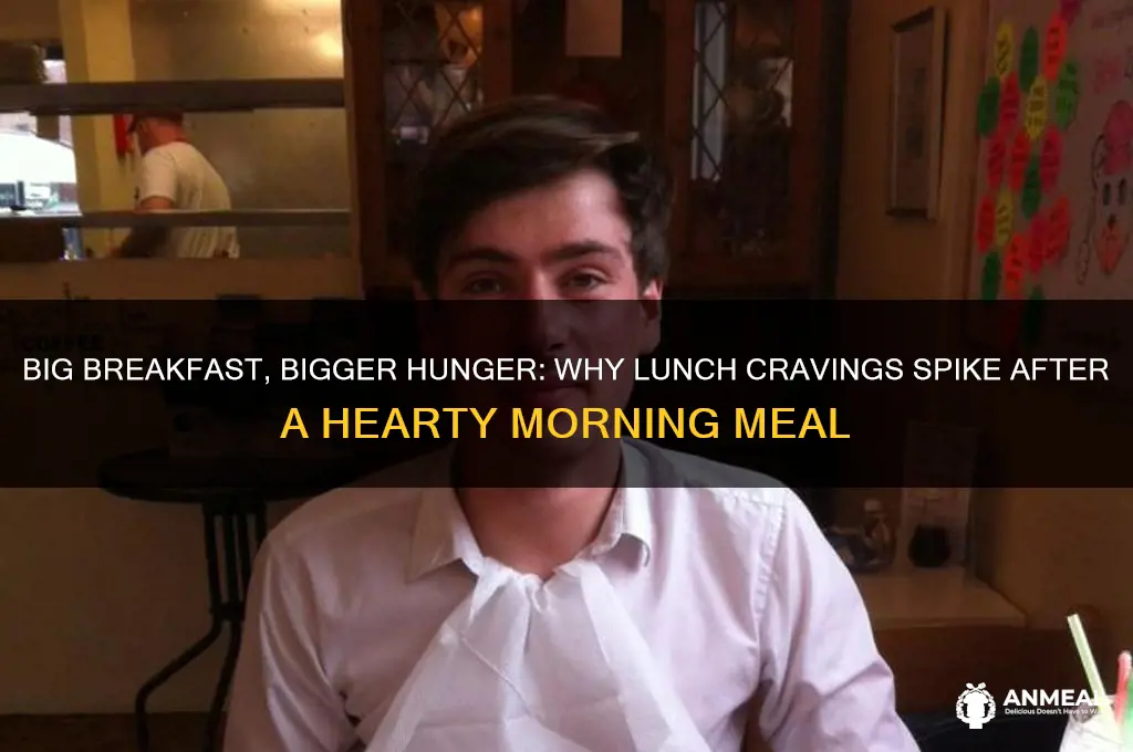 why am i more hungry at lunch after big breakfast