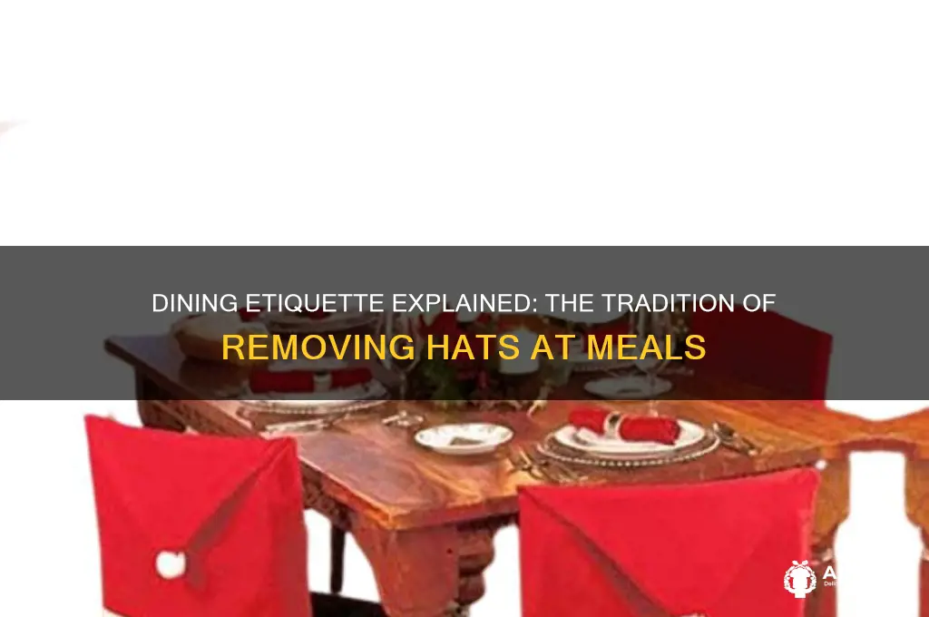 why are hats removed at the dinner table