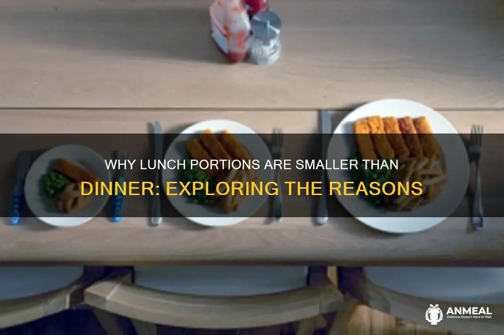 why are lunch portions smaller than dinner