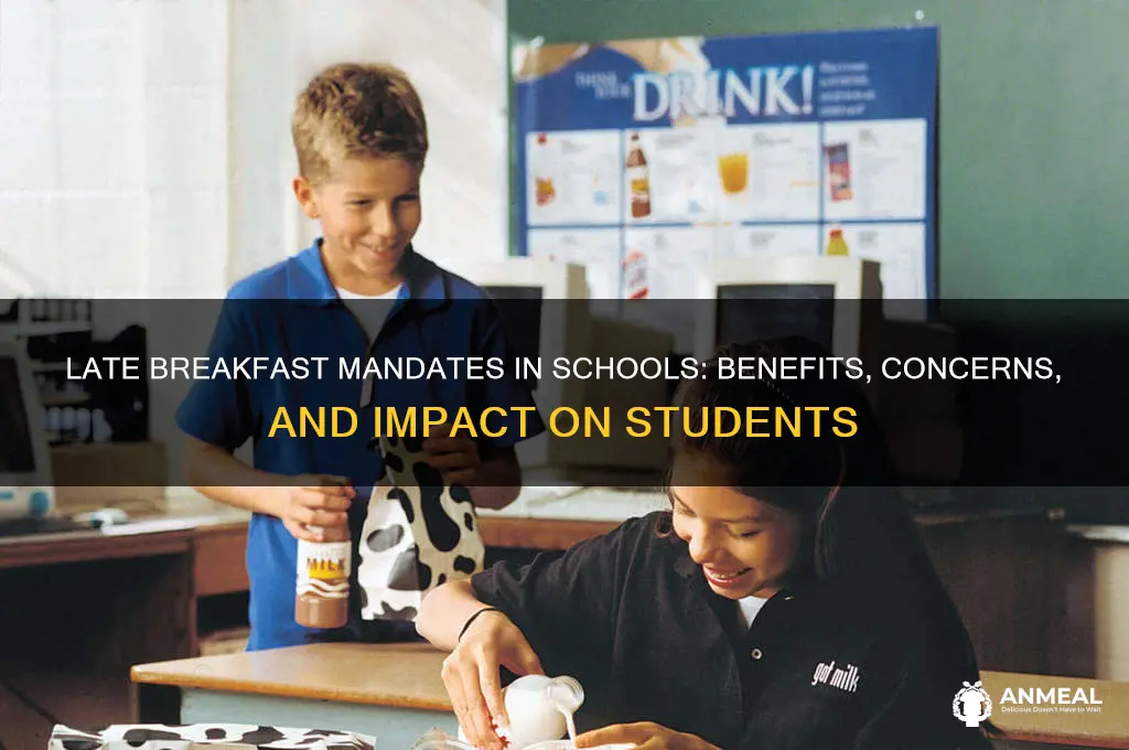 why are schools mandating a late breakfast