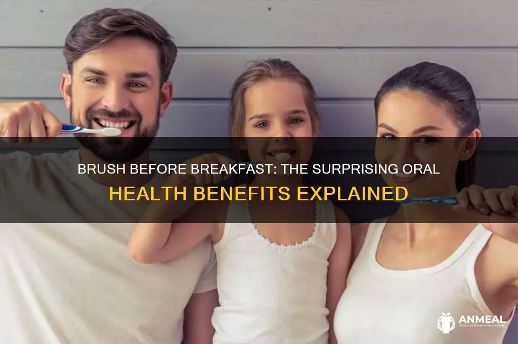 why are you supposed to brush your teeth before breakfast