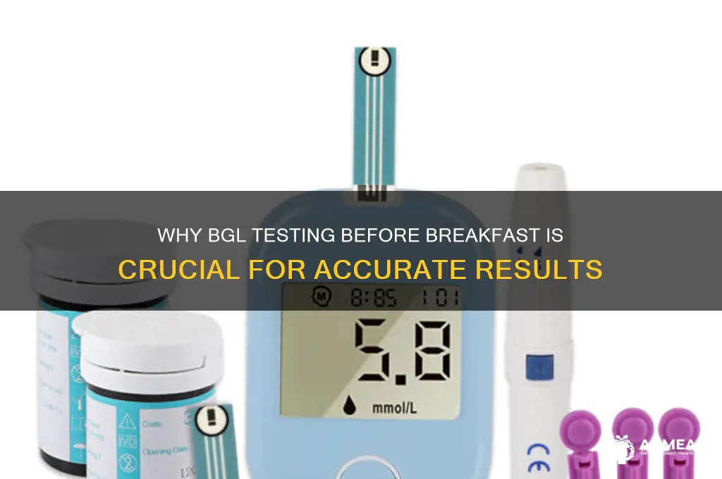 why bgl tested before breakfast