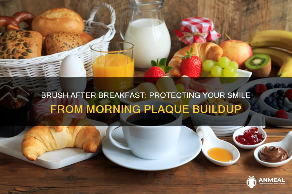 why brush teeth after breakfast