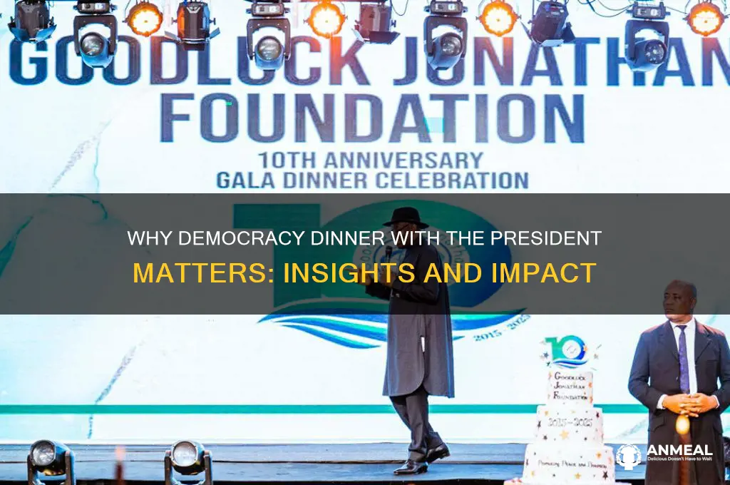 why democracy dinner with president
