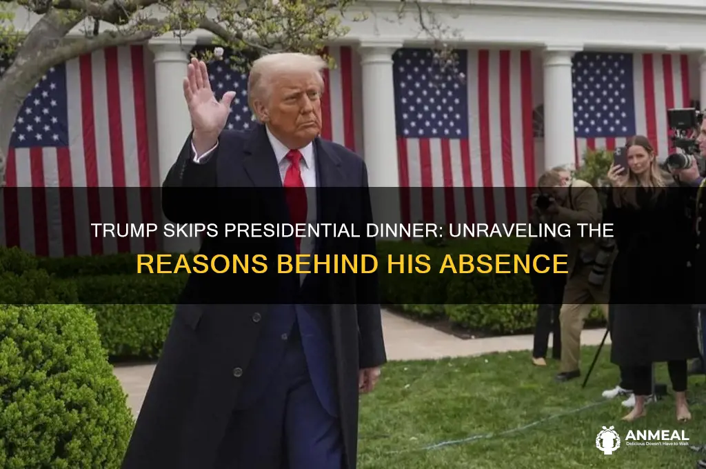 why did donald trump not attend the presidential dinner