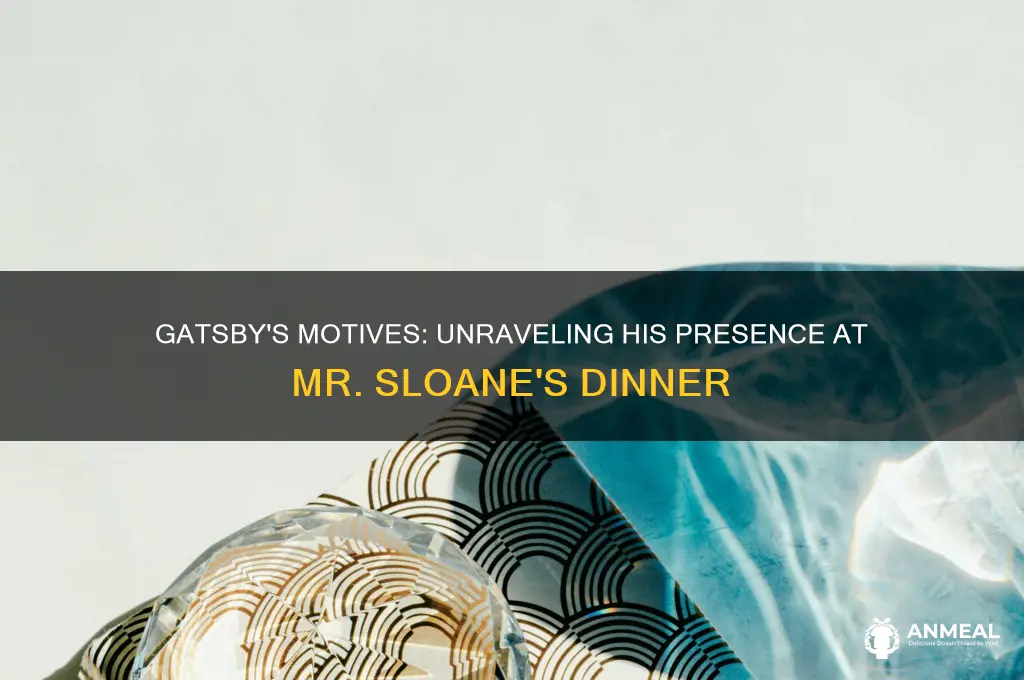 why did gatsby attend mr sloane dinner