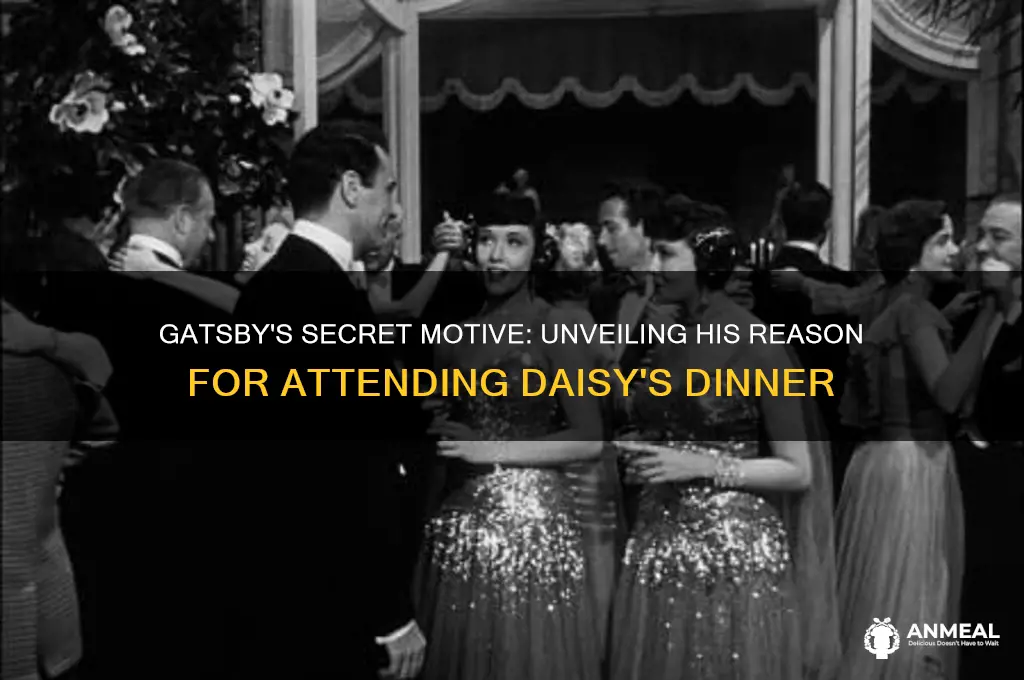why did gatsby attend the young lady dinner