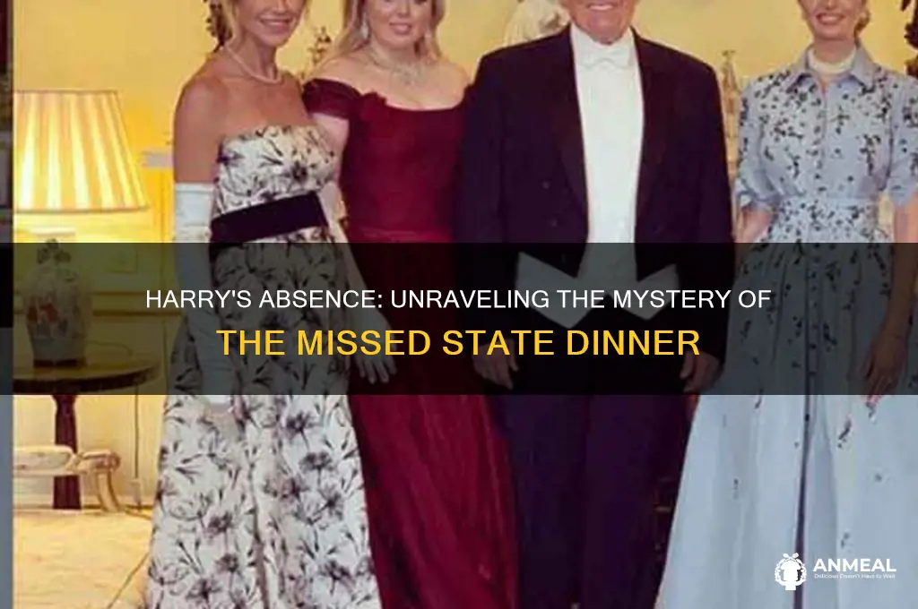 why did harry not attend state dinner