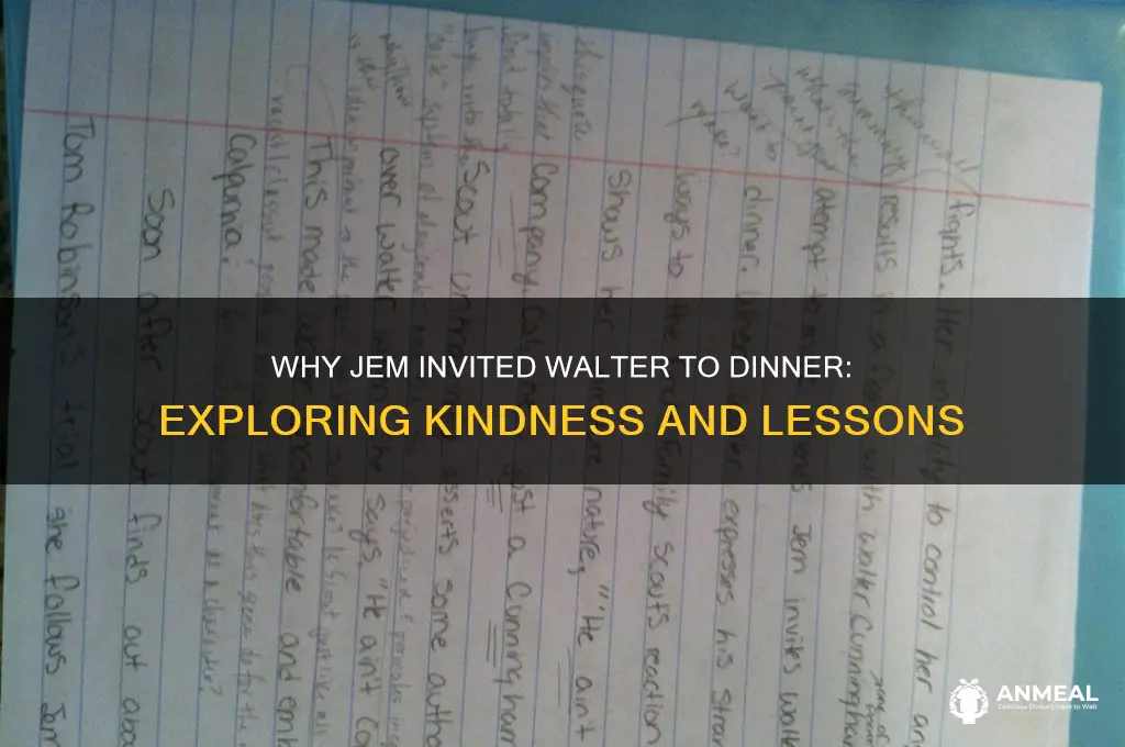 why did jem invite walter to dinner