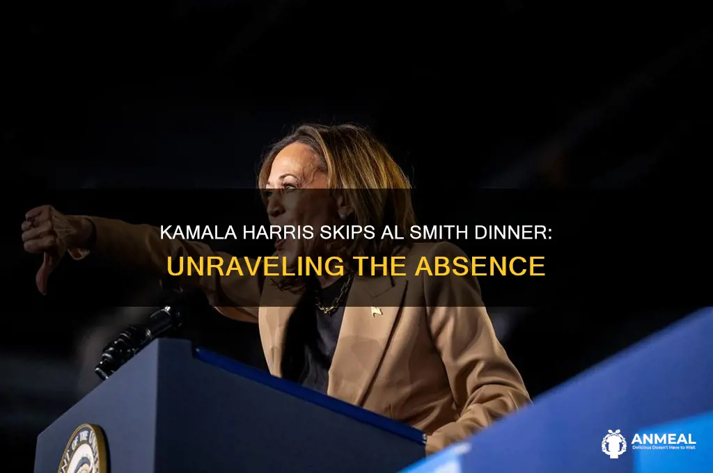 why did kamala miss al smith dinner