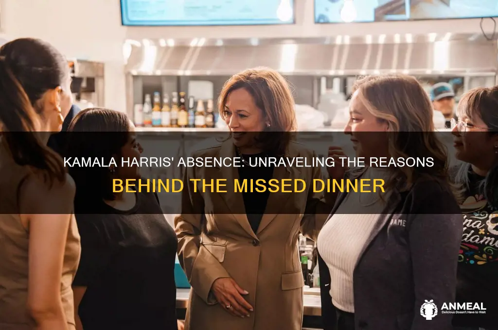 why did kamala not attend the dinner