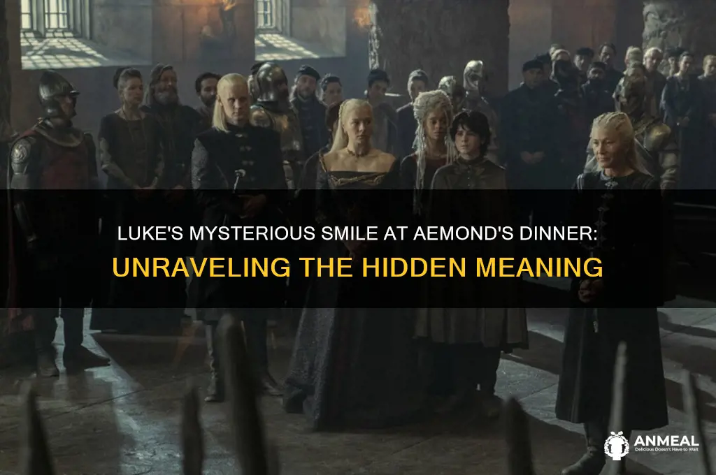 why did luke smile at aemond dinner
