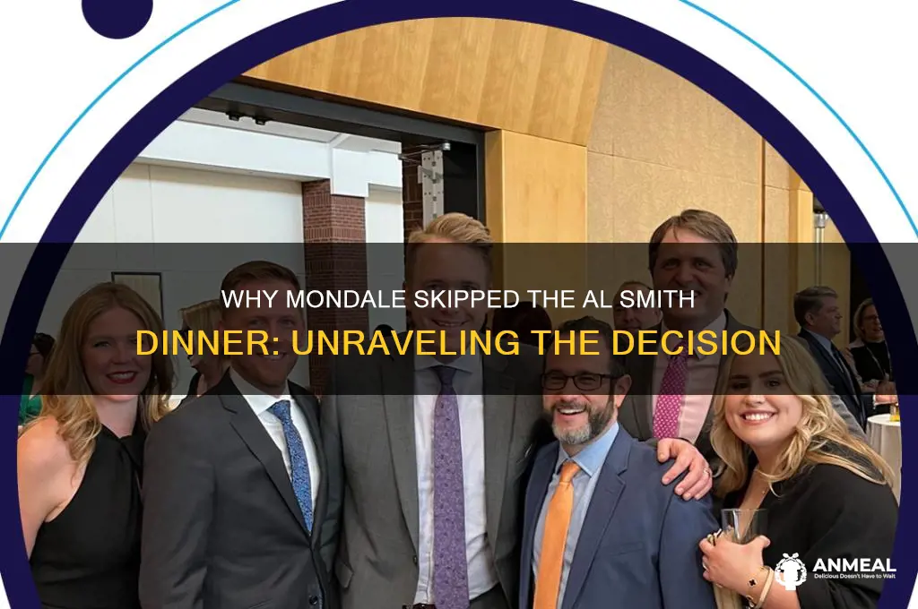 why did mondale skip the al smith dinner