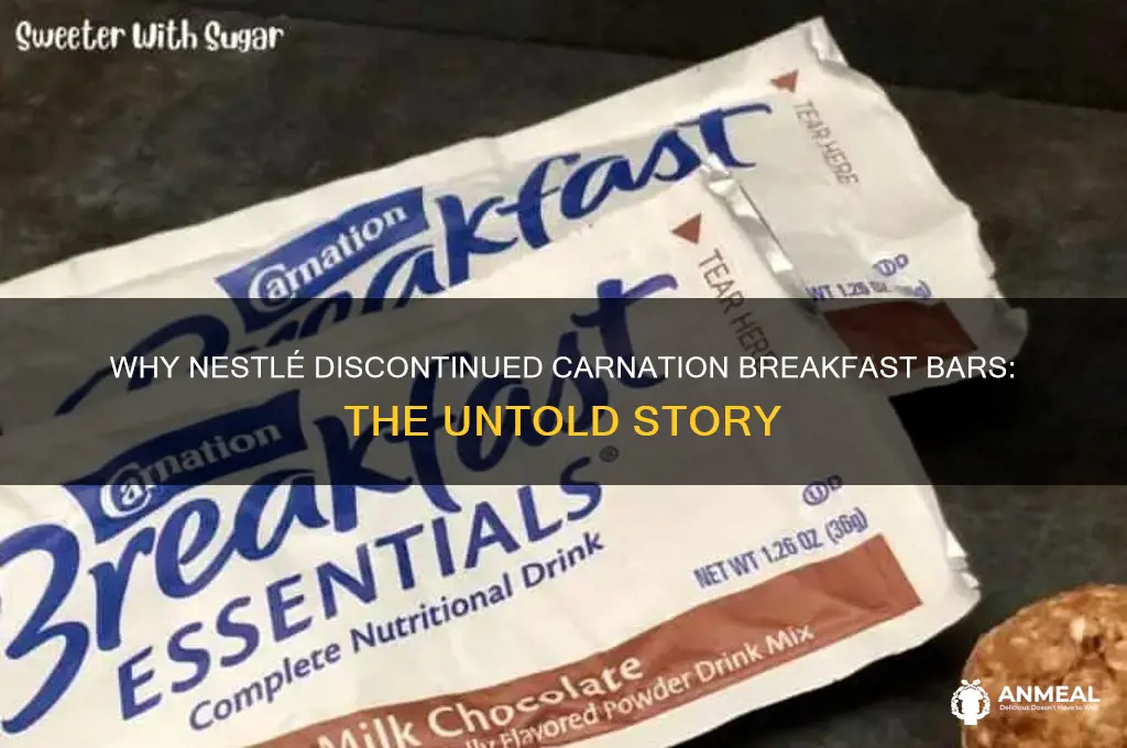 why did nestle stop making carnation breakfast bars