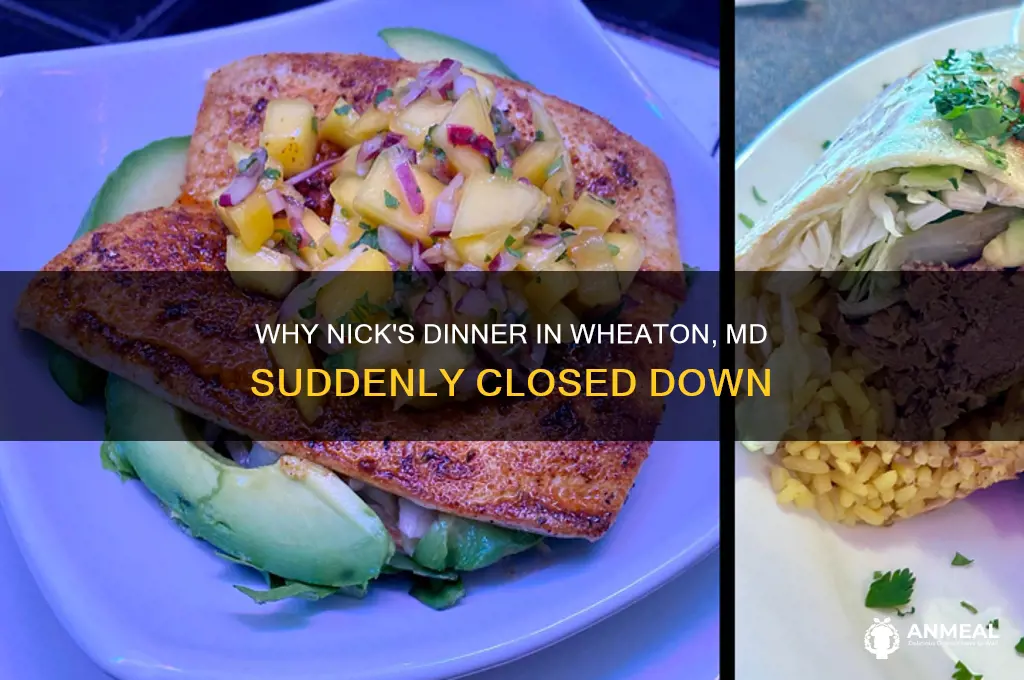 why did nicks dinner close in weaton md