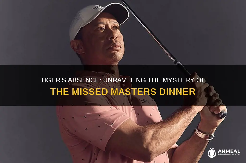 why did tiger miss the masters dinner
