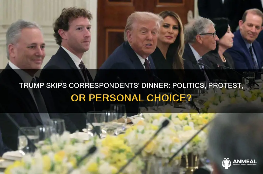why did trump not attend the correspondents dinner