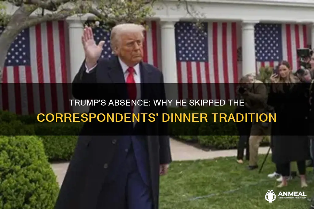 why did trump skip corespondance dinner