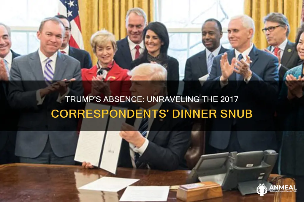 why did trump skip correspondents dinner