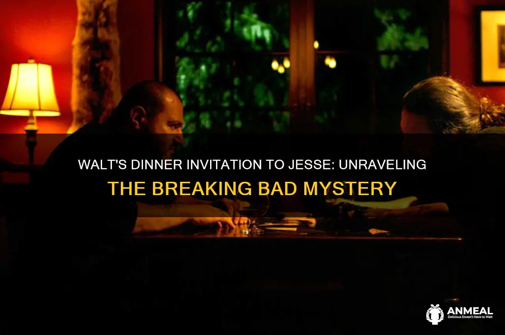 why did walt invite jesse to dinner