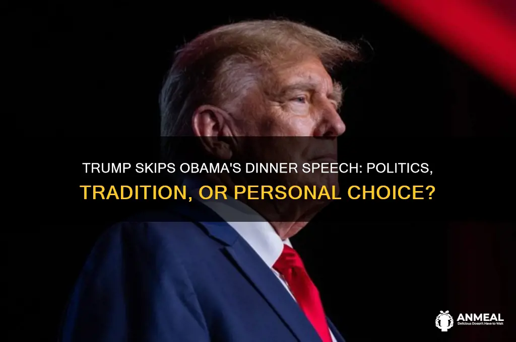 why didnt trump attend obama dinner speach