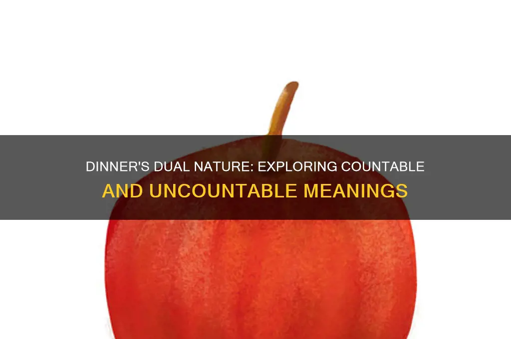 why dinner is countable and uncountable