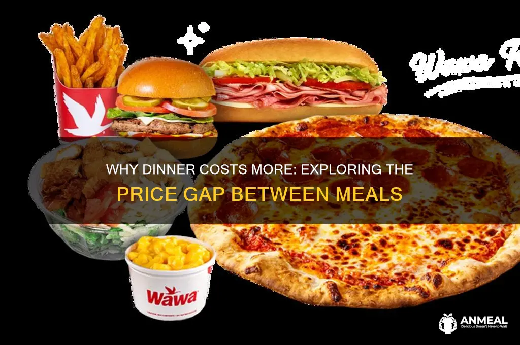why dinner is more expensive than lunch