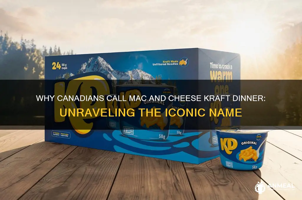 why do canadians call mac and cheese kraft dinner