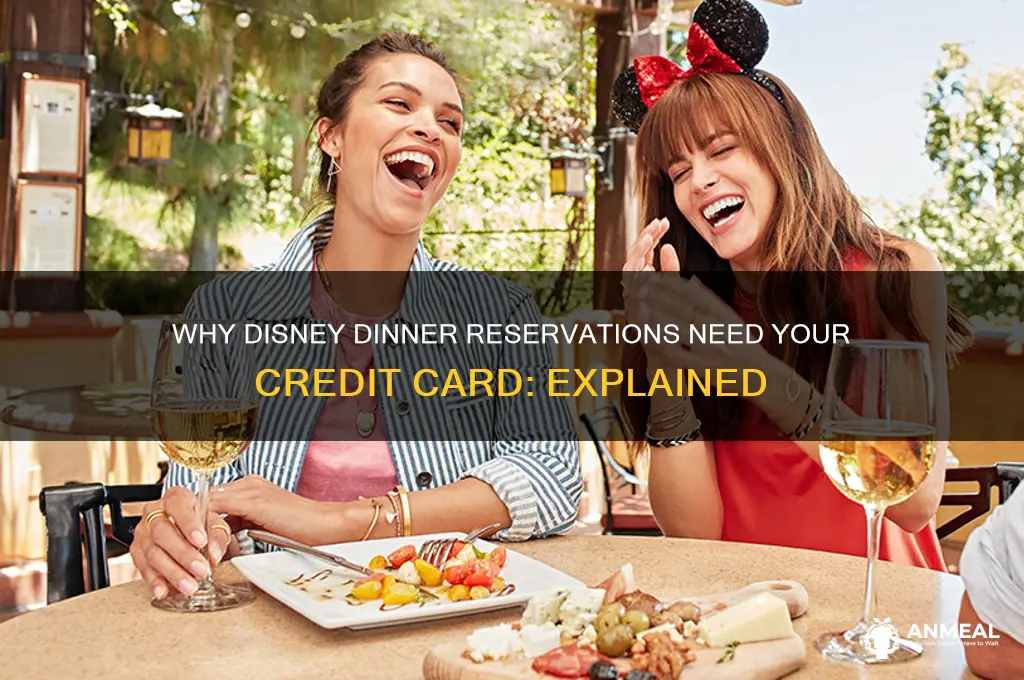 why do disney dinner reservations require credit card